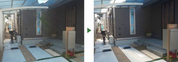 玄関前の2ｍのシマトネリコを伐採・抜根した事例│大阪府枚方市T様