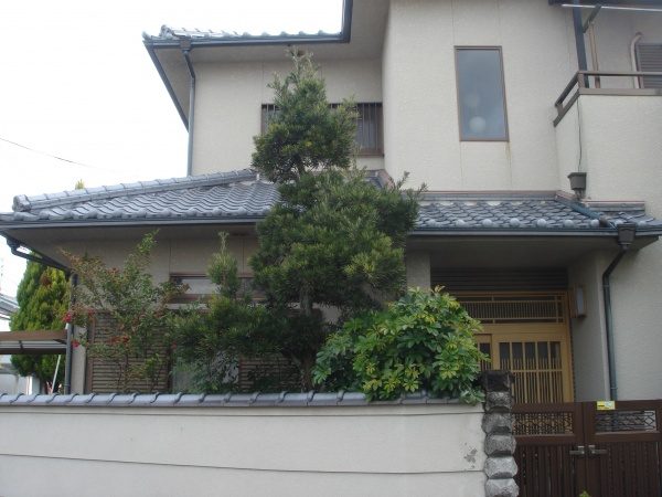 奈良市植木剪定作業前１