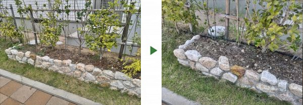 植木の水やりを楽にするために立水栓に散水コントローラーを設置した事例｜大阪市住吉区H様