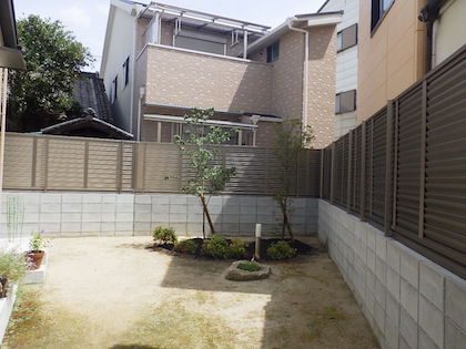 植栽作業後