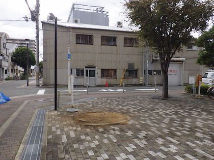 撤去後の歩道