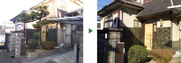 庭に生えた、高さ4mのクロマツの木を伐採した事例│枚方市T様