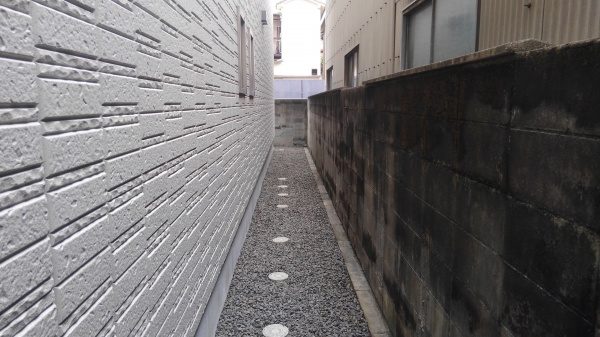 防草シート工事作業後