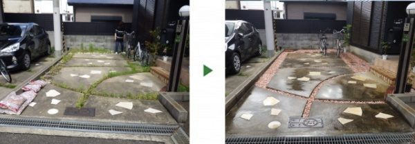 砂利敷きと防草シートで、自宅の除草対策をした事例│大阪市城東区 T様