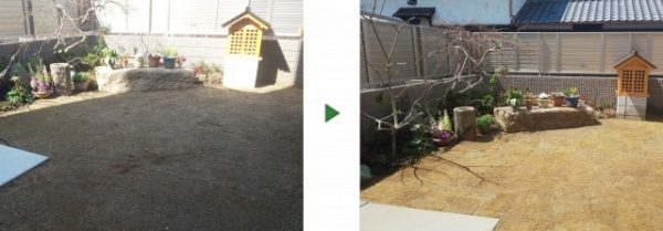 一戸建ての20㎡のお庭にて芝生張りをした事例│大阪市淀川区 T様