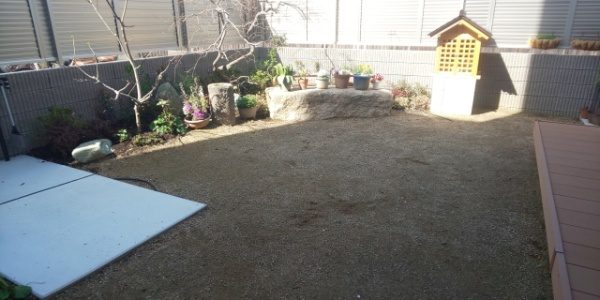 芝生の施工前
