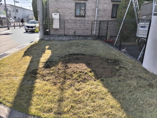 会社の緑地帯に残されていた切り株2株を抜根・撤去した事例|大阪市大正区A株式会社様(作業後)