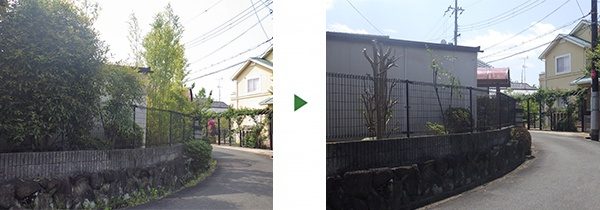 空き家の竹を伐採｜敷地外への落ち葉が迷惑になっている　奈良県生駒市