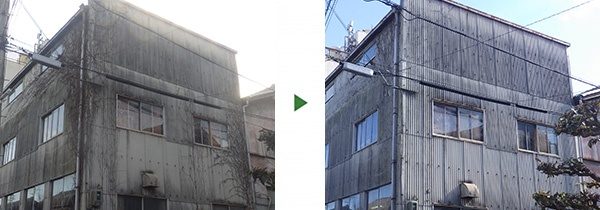 3階建てビルの外壁に付いたツタを撤去して欲しい　大阪府高槻市