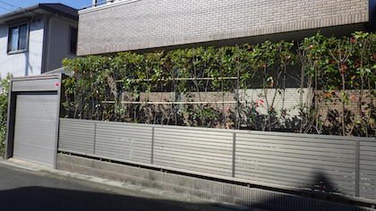 竹の取り付け